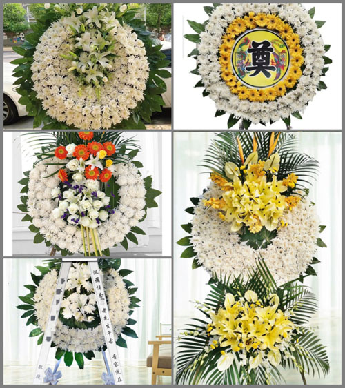 山东莱芜莱城区雪野镇鹿野村花圈速递