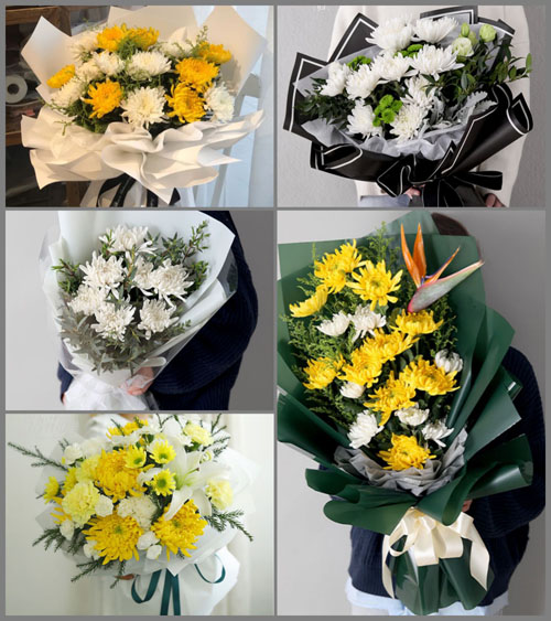 山东莱芜莱城区雪野镇鹿野村白事花束代送